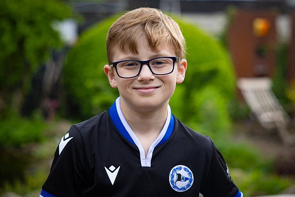 Bielefelder Einlaufkind Jona Röhr (10). - © Mike-Dennis Müller