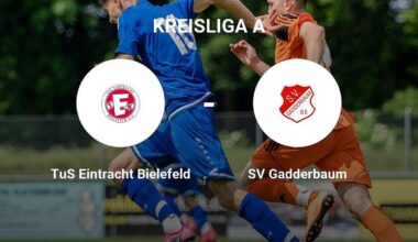 Remis im Duell zwischen dem TuS Eintracht Bielefeld und dem SV Gadderbaum
