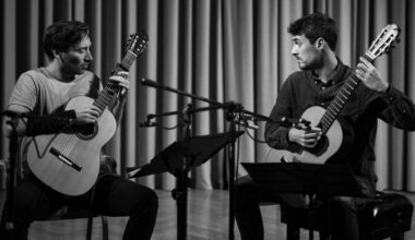 Die slowenischen Gitarristen Aljaž Cvirn (r.) und Jure Cerkovnik begeistern seit 2019 als Duo Aratik.