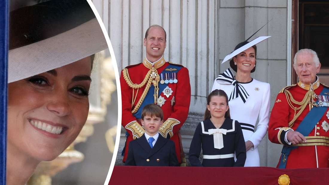 Die britische Königsfamilie feiert „Trooping the Colour“.