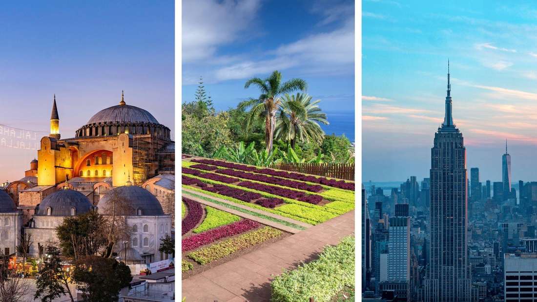 Hagi Sophia, Botanischer Garten Funchal und Empire State Building 