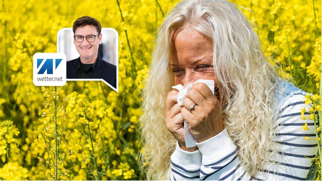 Frau leidet unter einer Pollenallergie