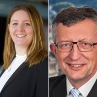 Oberbürgermeisterkandidaten Wuppertal Kommunalwahl 2025: Von links nach rechts: Dagmar Liste Frinker (Grüne), Marcel Hafke (FDP), Miriam Scherff (SPD) und Matthias Nocke (CDU).