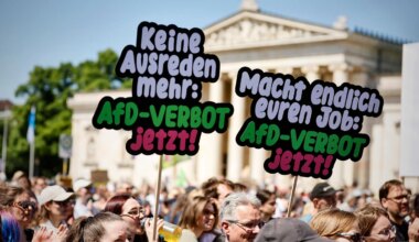 München: Bis zu 3200 Menschen fordern auf dem Königsplatz ein Verbot der AfD - München