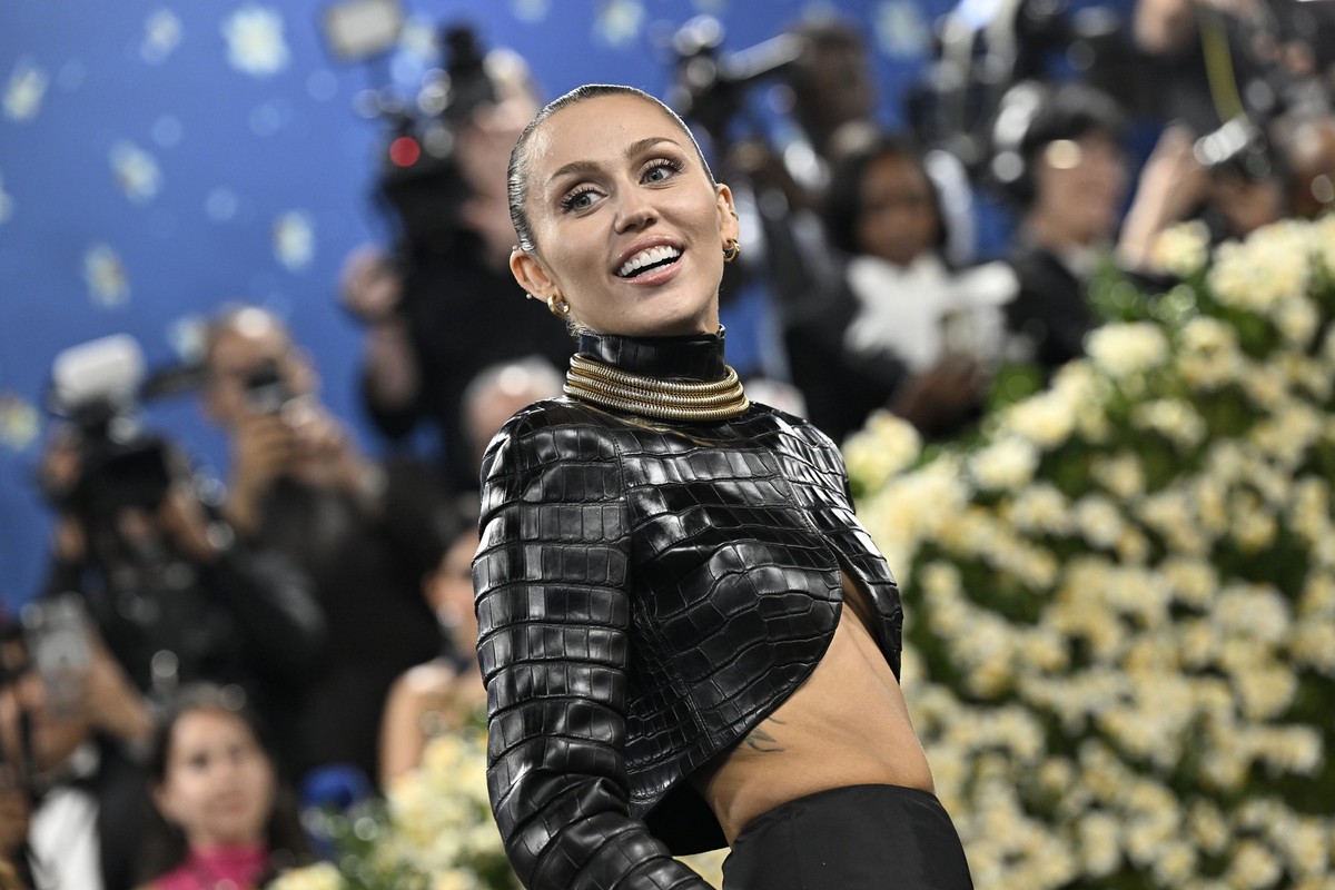 Miley Cyrus attends The Metropolitan Museum of Art's Costume Institute benefit gala celebrating the opening of the "Superfine: Tailoring Black Style" exhibition on Monday, May 5, 2025,  ...
