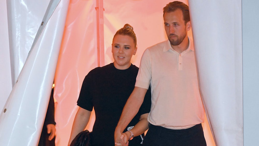 Harry Kane und seine Frau Katie Goodland.
