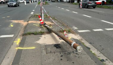 Gefahr für Fußgänger: B235-Ampelanlage nach Unfall defekt