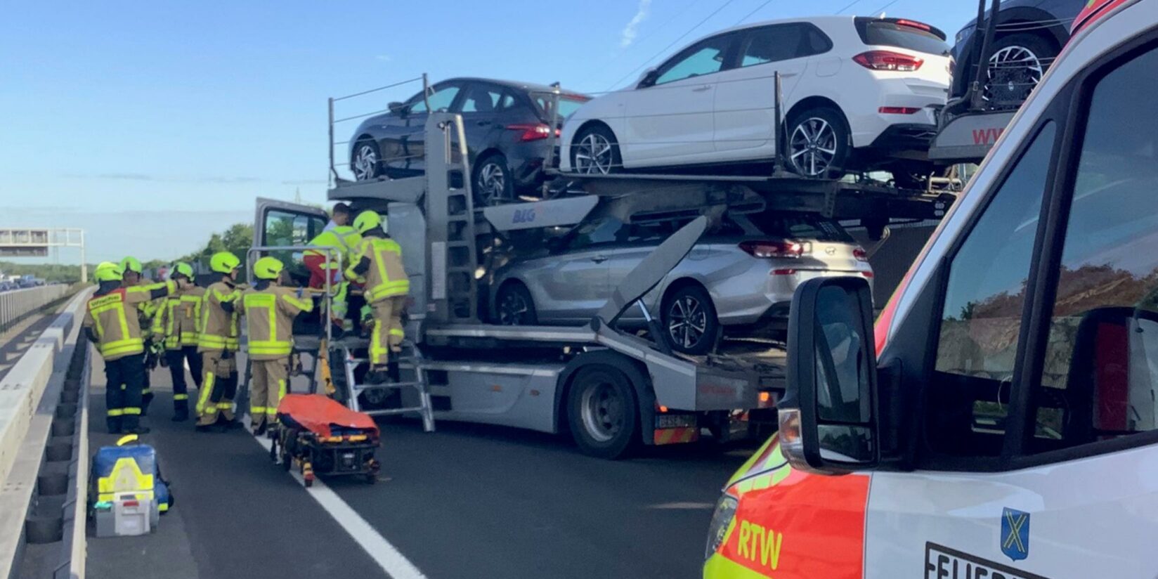 Medizinischer Notfall auf A2 bei Castrop-Rauxel