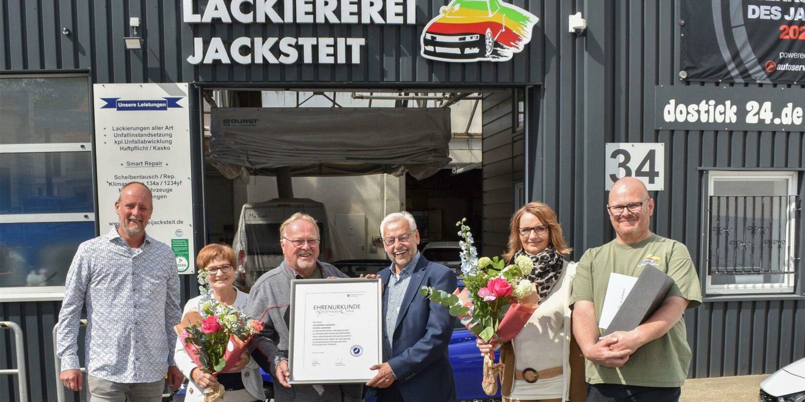 Vier Jahrzehnte Fahrzeuglackierer-Handwerk in Dortmund: Familienbetrieb Jacksteit feiert