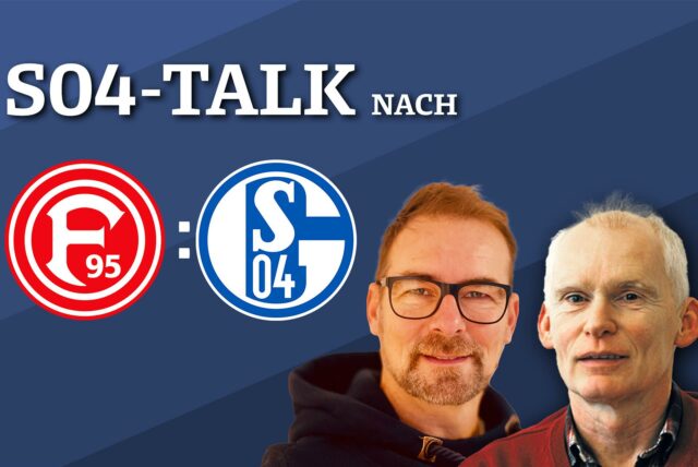 Sprechen nach der Partie gegen Düsseldorf über das Spiel: Schalke-Reporter René Preuß und Schalke-Experte Frank Leszinski.