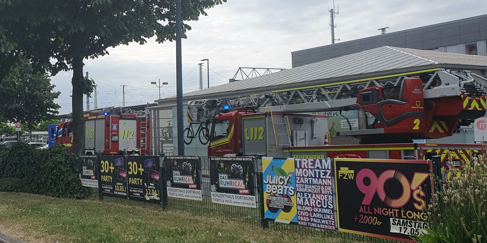 Viel Feuerwehr am Hauptbahnhof Dortmund