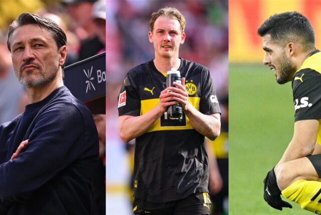 Eine Collage zeigt Niko Kovac, Julian Brandt und Yan Couto.