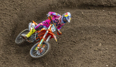Simon Längenfelder hat seine Rivalen beim MXGP von Frankreich in der MX2-Klasse besiegt.