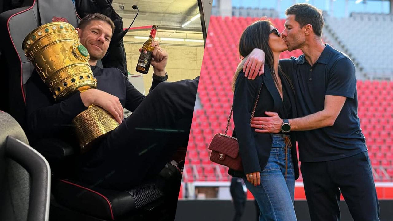 Bayer Leverkusen: Mit Pokal und Kölsch: Xabi Alonso öffnet sein Leverkusen-Album | Sport
