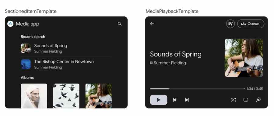 Android Auto neue Templates 2025
