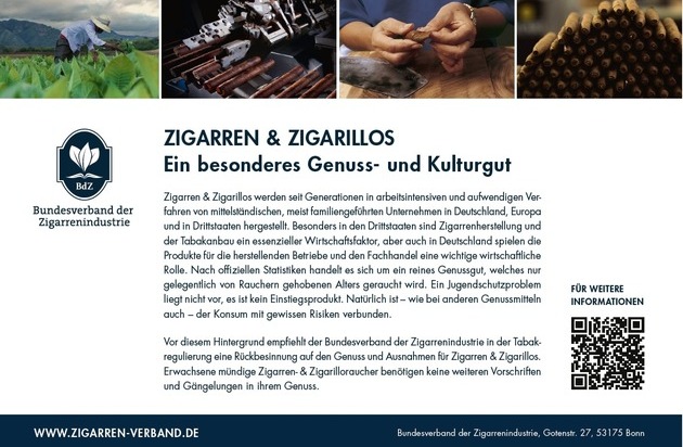 75 Jahre Bundesverband der Zigarrenindustrie / 75 Jahre Einsatz für das Kultur- und ...