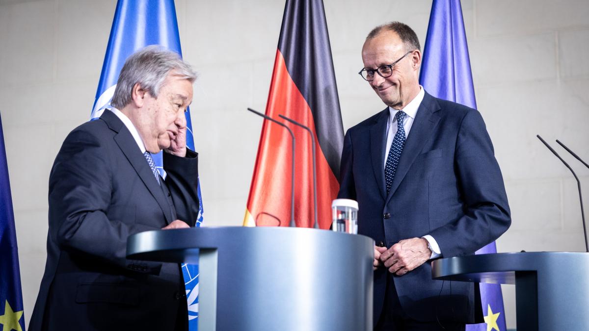 Vereinte Nationen: Guterres wirbt in Deutschland für UN-Unterstützung – Merz mahnt Reformen an