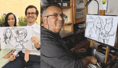 Bitte lächeln, (Hochzeits)paar: Besuch beim Augsburger Schnellzeichner und Karikaturist KASLI