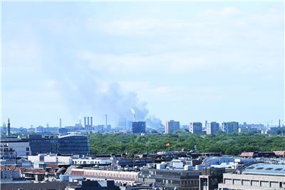 Feuerwehr bei Großbrand in Spandau im Einsatz