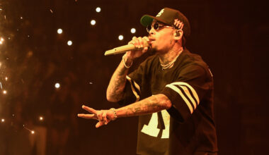 Chris Brown performing in Las Vegas last year.
