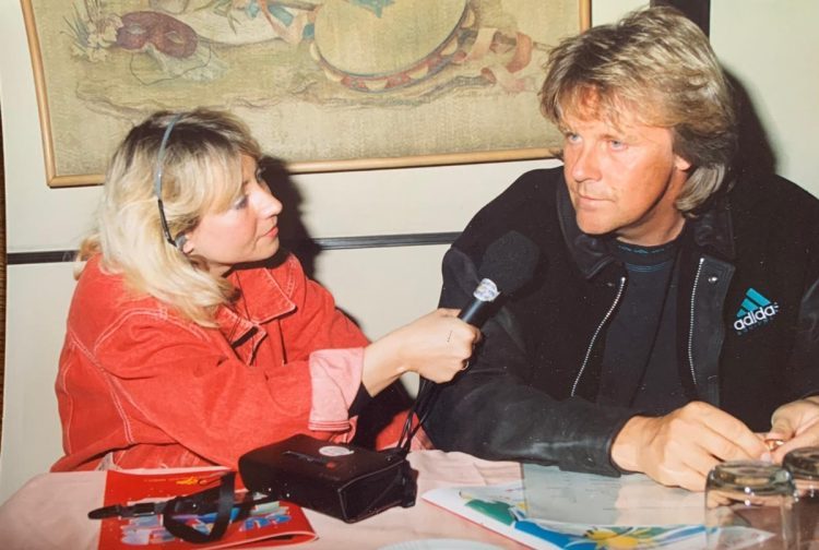 Marion Hanel mit Howard Carpendale im Interview (Bild: Privatarchiv)