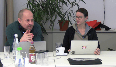 Tobias Peter und Kristina Weyh, bei der Vorstellung der Haushaltanträge am 30.11.2024.