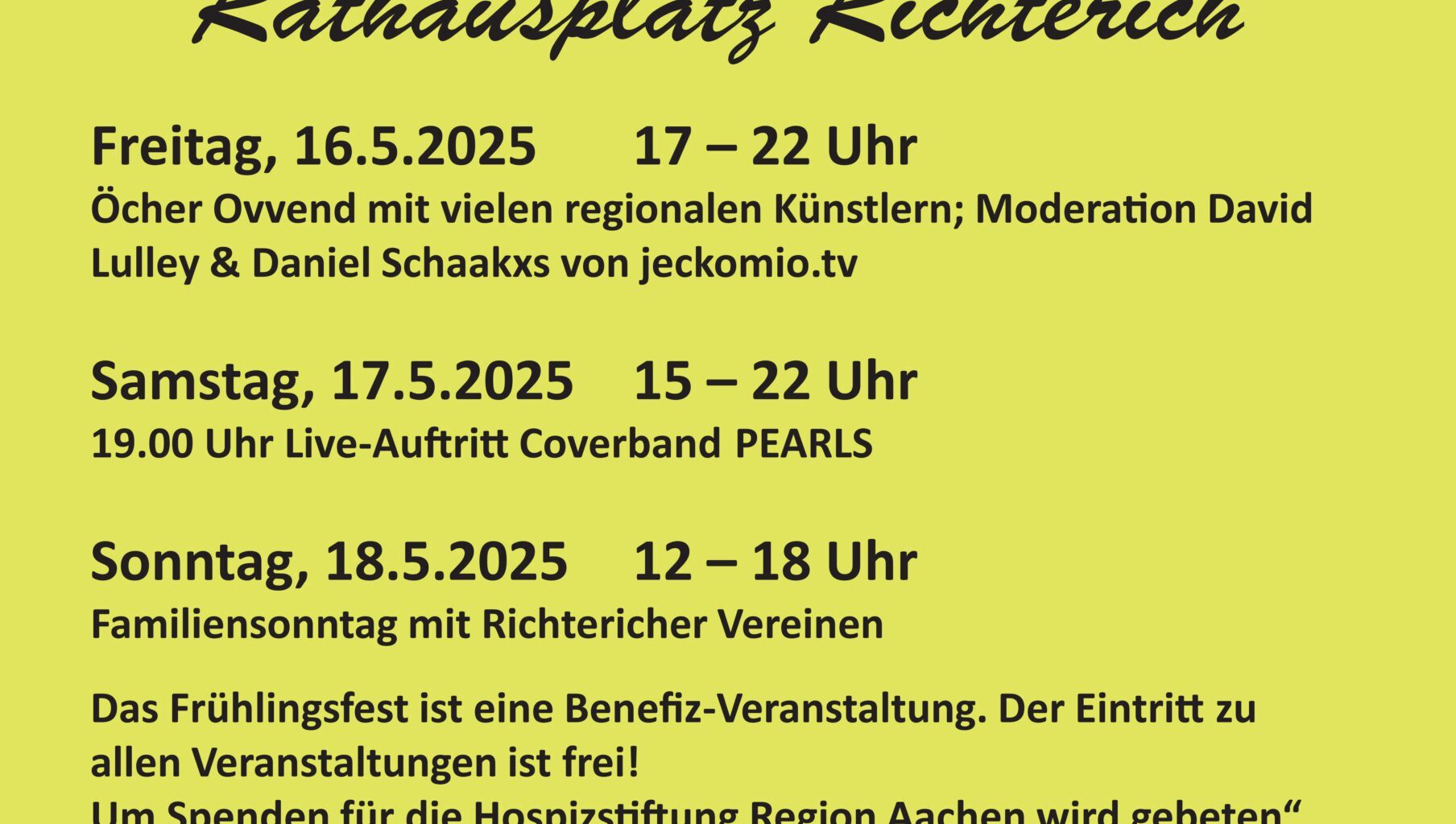 Feiern für den guten Zweck