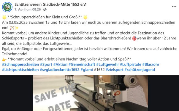 Schnupperschießen für Klein und Groß