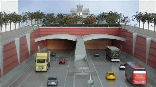 So könnte nach einer Darstellung der Landesbehörde für Straßenbau und Verkehr der Elbtunnel-Eingang aussehen.