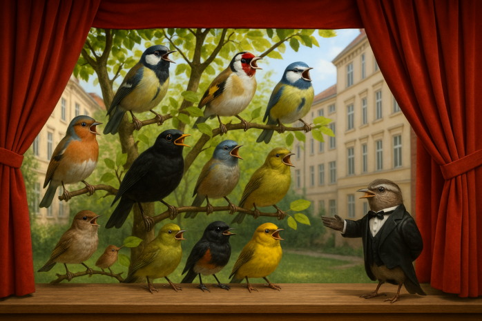 Das große Zwitschern! Die Vogeluhr des NABU weiß, wer wann in den Gesang einsteigt. Doch hinter den Kulissen droht Verstimmung …