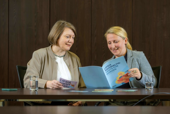 Vorständinnen Lipsia Nelly Keding und Annett Schiele. Quelle: „Lipsia“ eG