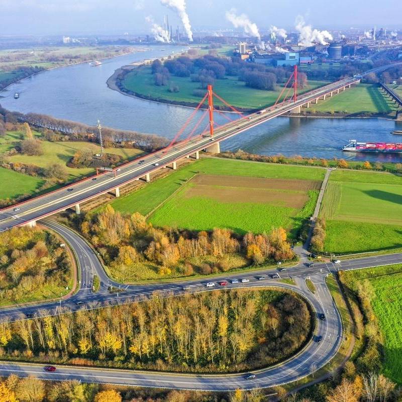 Rheinbrücke Beeckerwerth am Wochenende gesperrt