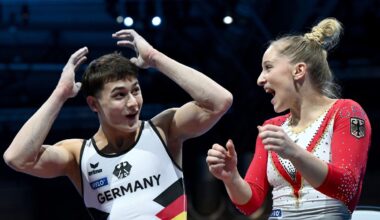Titel in neuem EM-Wettbewerb: Deutsches Turn-Duo feiert Gold-Sensation lieber nicht groß