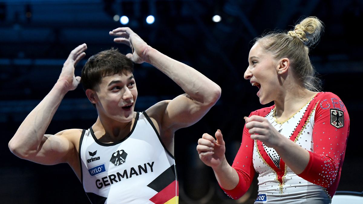 Titel in neuem EM-Wettbewerb: Deutsches Turn-Duo feiert Gold-Sensation lieber nicht groß