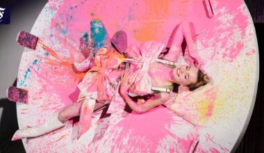 Fotoshooting mit viel Farbe, Walk mit viel Haut