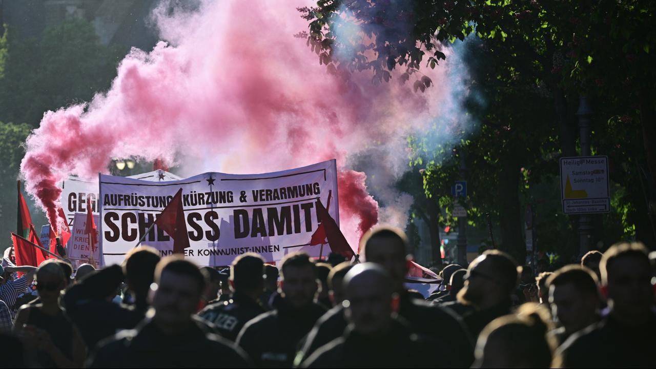 Linke Demonstrationen: Am 1. Mai bleibt es weitgehend friedlich