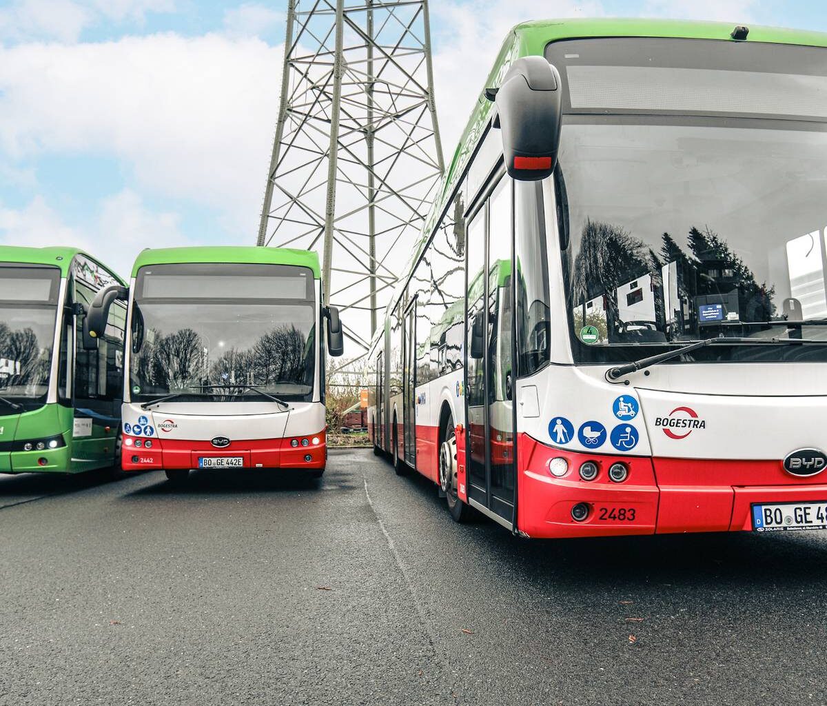 Stellplatz für Elektrobusse der BOGESTRA in Bochum