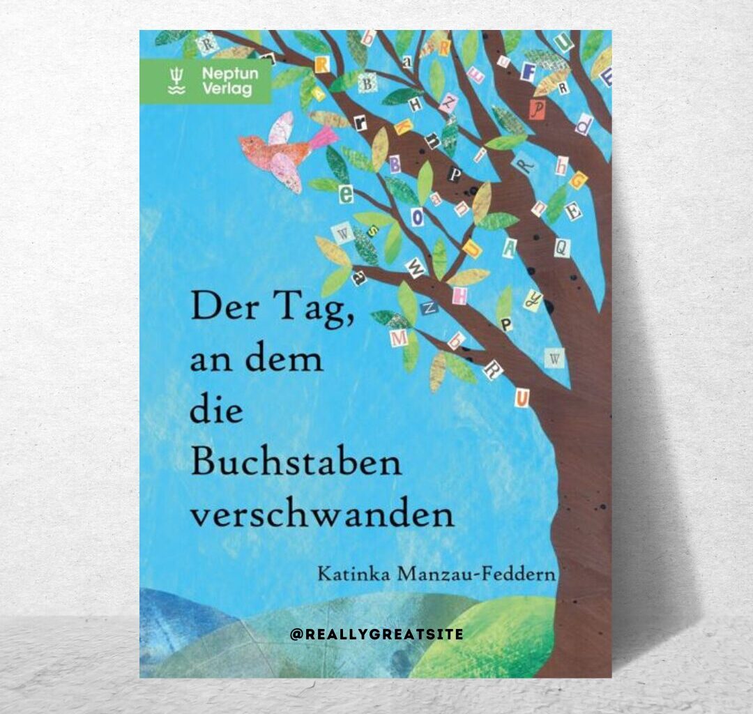 a book cover with a tree and text