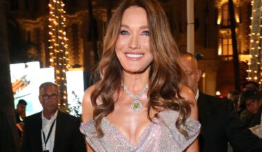 Carla Bruni zeigt ihre Traumfigur im Glitzerkleid