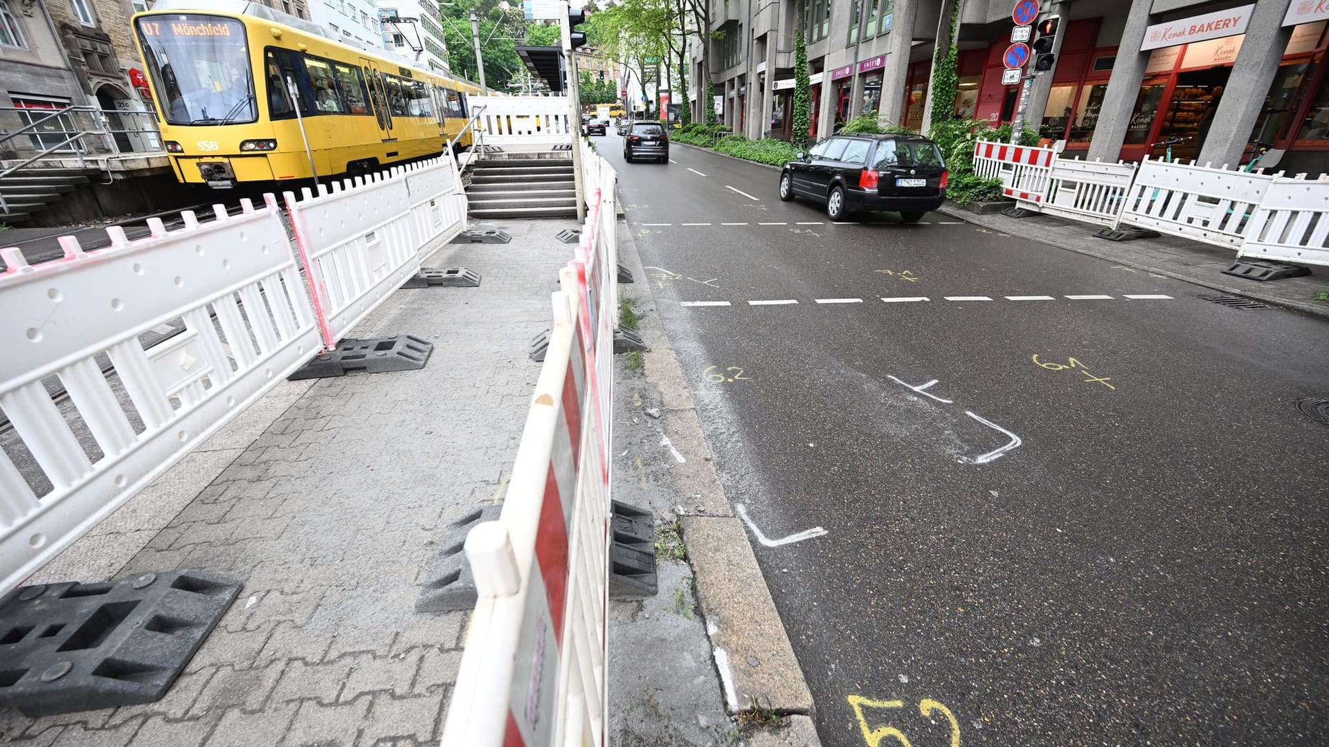 Unfallstelle in Stuttgart