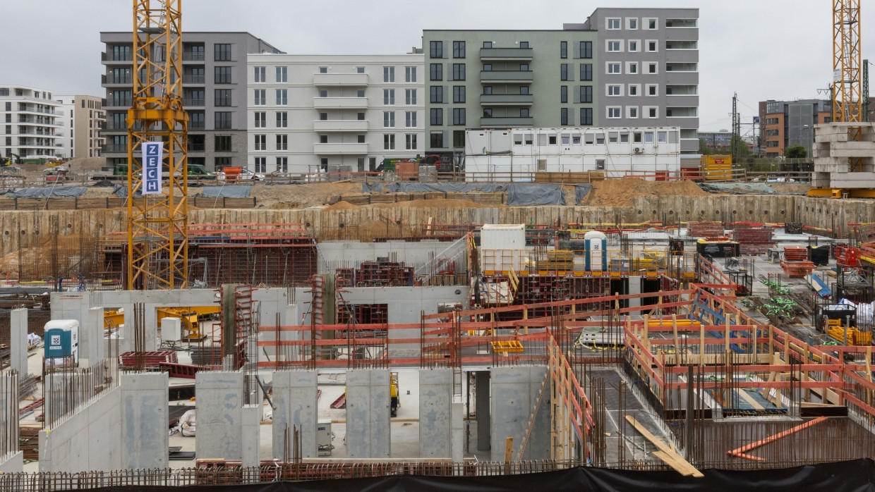 Derzeit Hessens größte Wohnungsbaustelle: das Schönhof-Viertel in der Nähe des Frankfurter Westbahnhofs