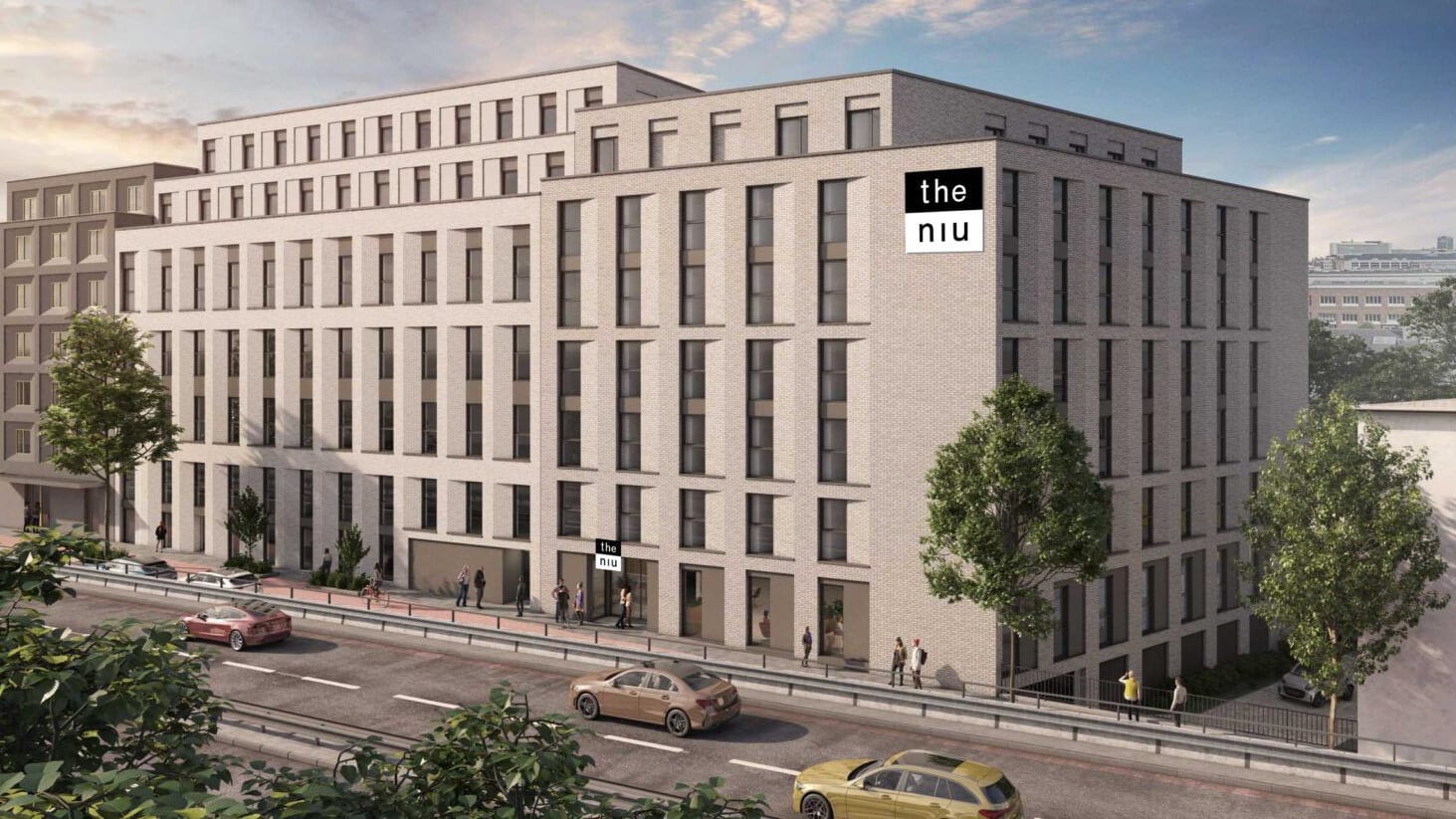 Direkt mit Blick auf die Hochstraße: Das neue Hotel am Bremer Hauptbahnhof soll 2027 fertig sein.