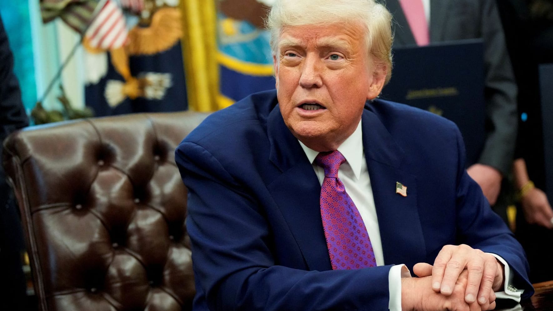 Donald Trump im Oval Office: Seine Regierung überlegt, eines der wichtigsten Grundrechte in den USA außer Kraft zu setzen. (Archivbild)