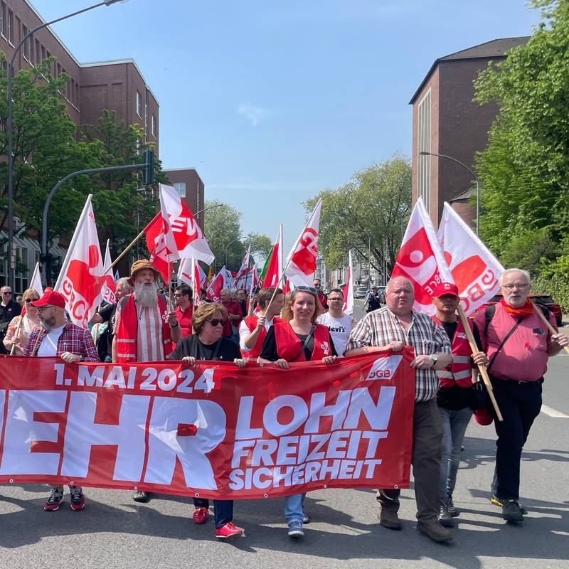 1. Mai-Demo: Essen demonstriert zum Tag der Arbeit