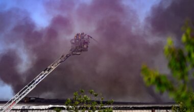 Einsatz in Dresden - Brand auf Wertstoffhof in Dresden - langer Löscheinsatz - Panorama