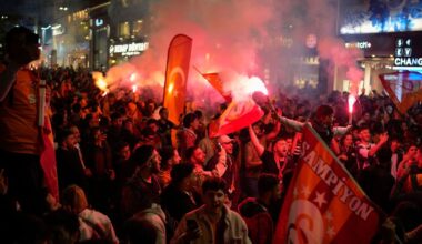 Galatasaray-Fans feierten die Meisterschaft auch in Istanbul.