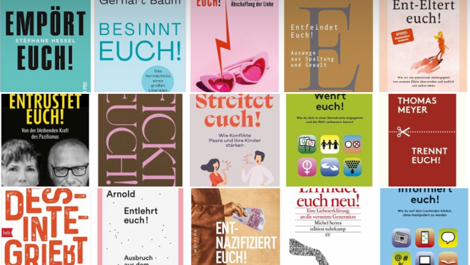 Appell-Titel im Trend: Wenn Bücher uns anschreien