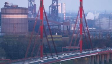 A42-Rheinbrücke in Duisburg am Wochenende gesperrt