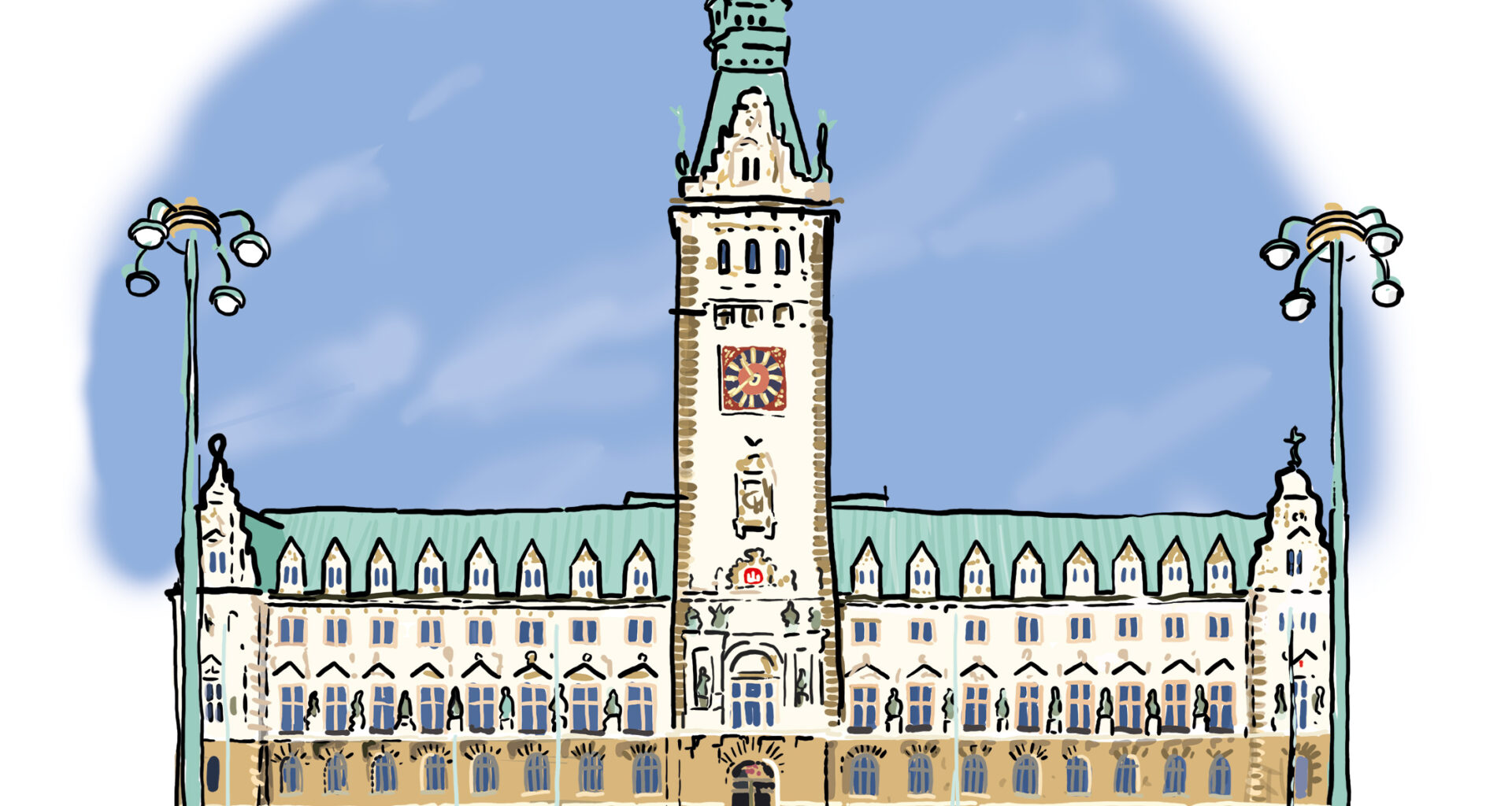 Das Rathaus in Hamburg