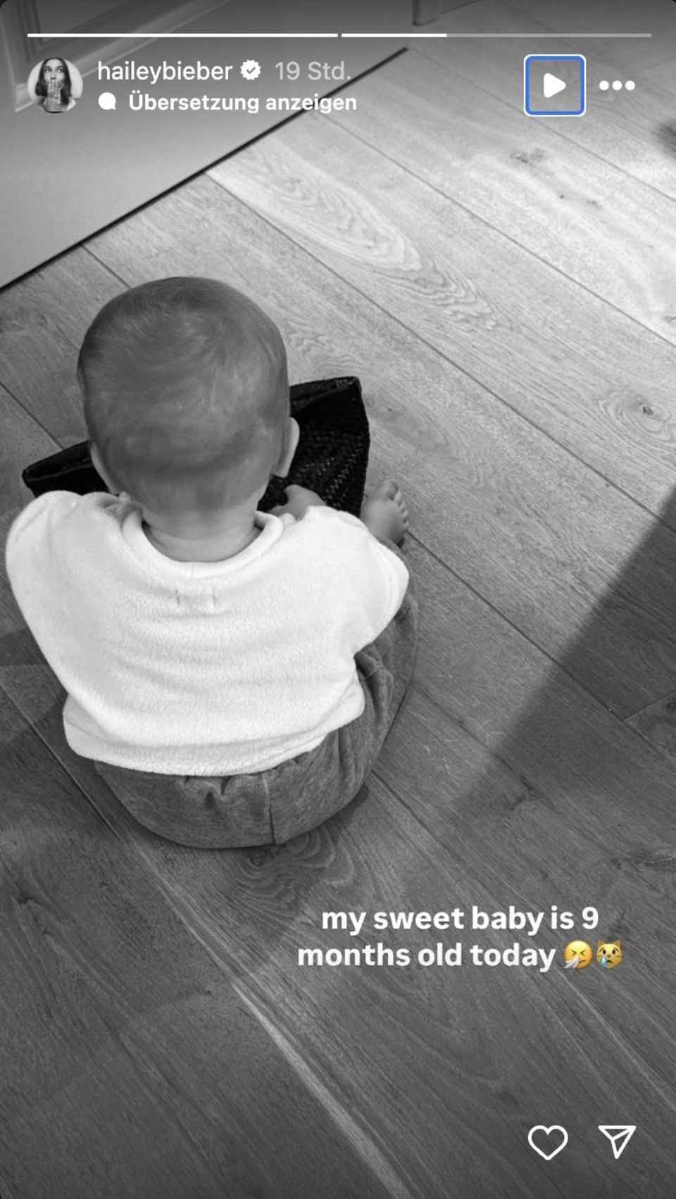 Hailey Bieber teilt einen süßen Schnappschuss ihren kleines Jack. 